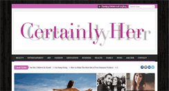 Desktop Screenshot of certainlyher.com